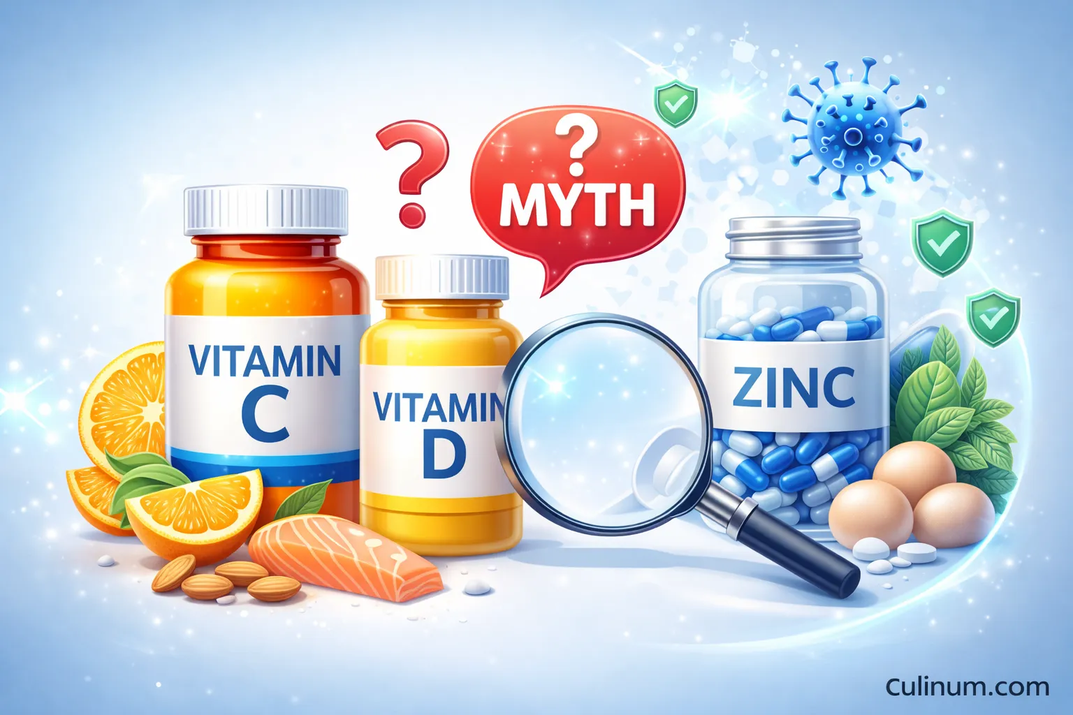 Vitamin C, D und Zink: was dem Immunsystem wirklich hilft (und welche Mythen es gibt)
