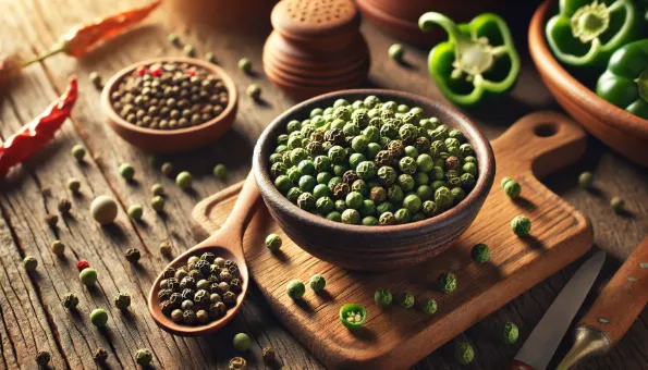 Green Peppercorns: Bright, Herbal Heat (Fresh, Brined & Dried)
