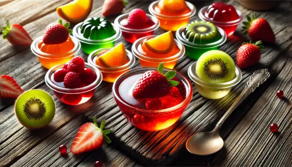 جيلي الفاكهة: 50 سعرة و12 غ سكر بكل ملعقة