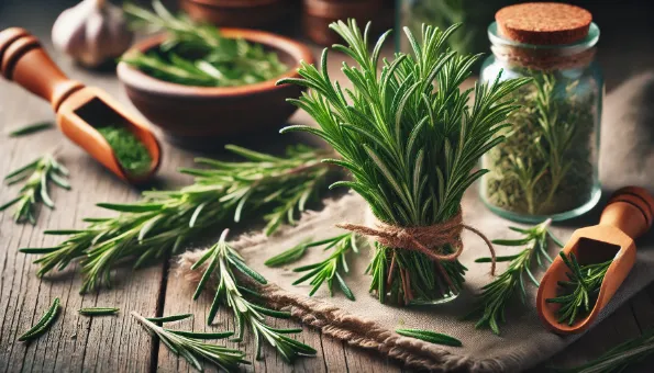 Alecrim: erva pinho-cítrica com ácido rosmarínico antioxidante