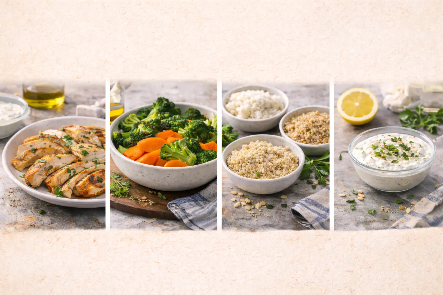 Formule Repas Riche en Protéines : 3 + 1