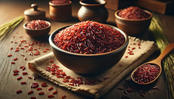 Riz rouge: riche en antioxydants et fibres