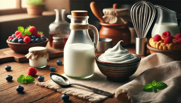 Krema: tatlılar ve soslar için zengin bir bileşen