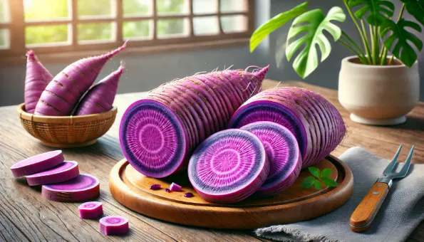 Ube (ljubičasti jam): slatko, hranjivo korjenasto povrće puno antioksidansa