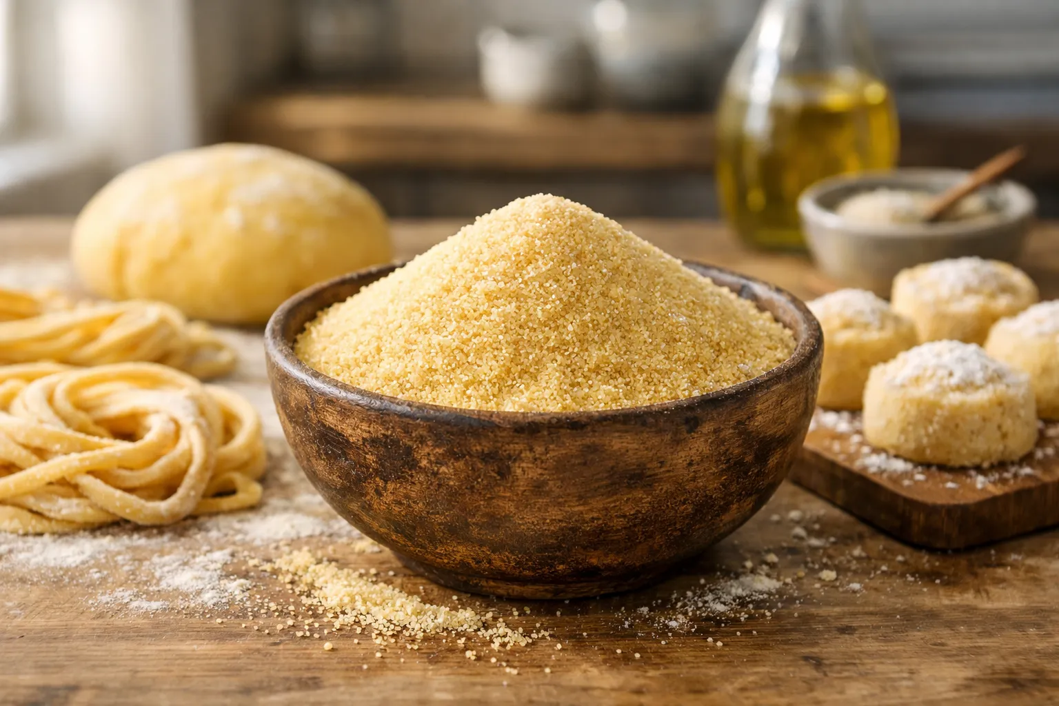 Semolina: Coarse Durum Wheat Flour for Pasta, Couscous, Breads & Desserts