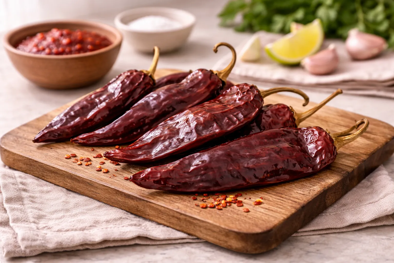 Guajillo paprike: blago do srednje ljute sušene čili paprike
