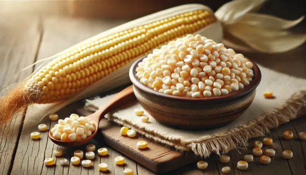 Hominy: milho nixtamalizado