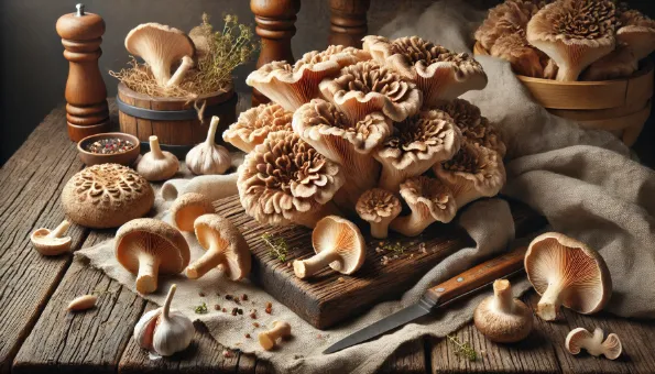 Maitake (Hen-of-the-Woods): 31 kcal, 2.7 g Fiber & 112 IU Vitamin D per 100 g Raw