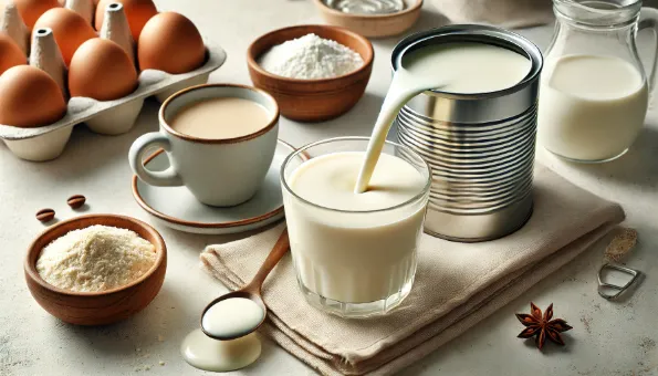 Lait évaporé : lait concentré non sucré riche en calcium