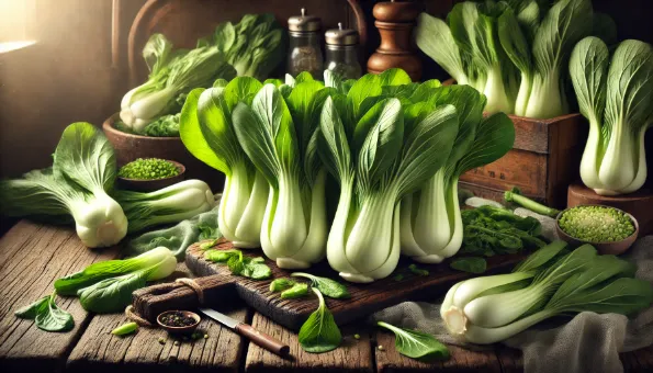 Bok Choy: 13 kcal, 45 mg Vitamin C & 2681 IU Vitamin A per 100 g Raw
