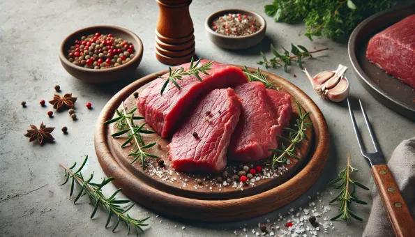 Carne de veado: rica em proteínas e ferro, com pouca gordura