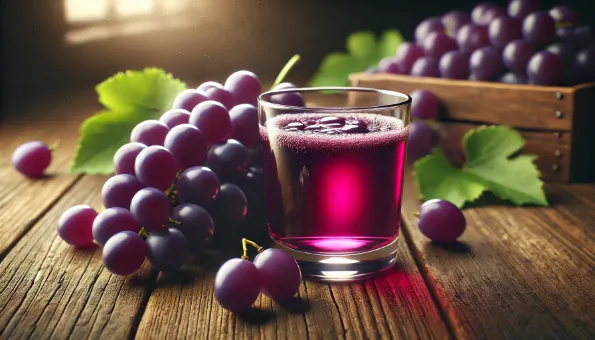 Jus de raisin: riche en énergie et antioxydants