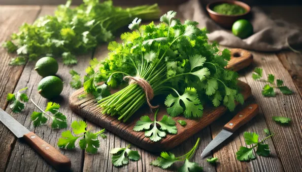 Coentros: 45 % de vitamina K em 20 g de folhas frescas