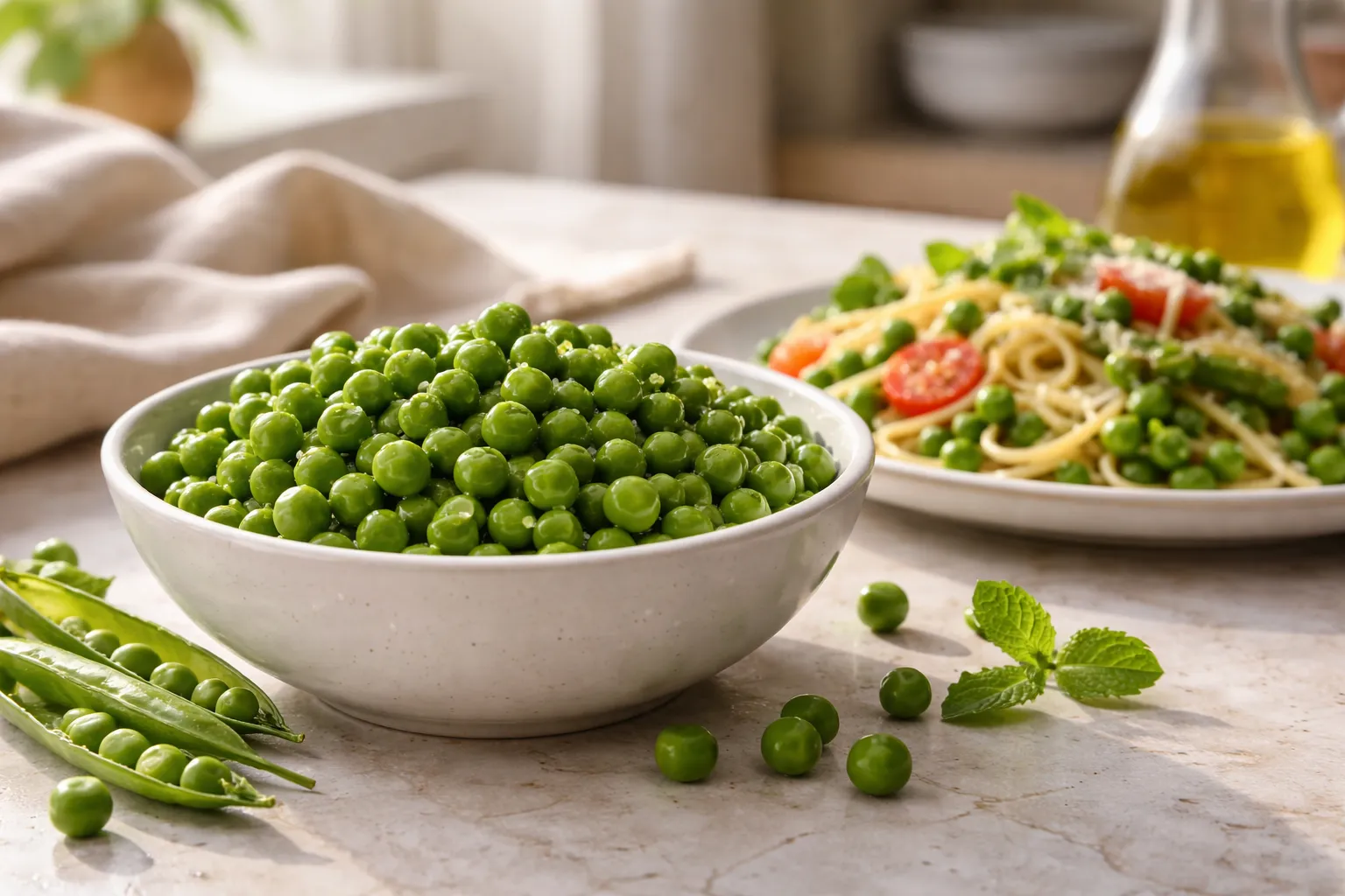 Erbsen: Süße grüne Leguminosen mit Protein, Ballaststoffen & Carotinoiden