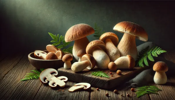 Cogumelos porcini: ricos em proteínas e minerais