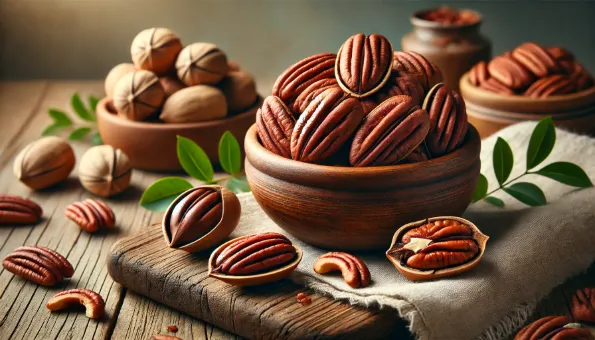 Pecans: Rich, Buttery Nuts with 20 g Healthy Fats & 60 % DV Manganese per Ounce