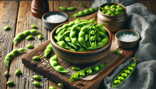 Edamame: 11 g de proteína e 8 g de fibra por 100 g cozidos