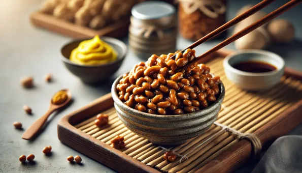 Natto: 212 kcal, 18,7 g proteína & 1 100 µg vit K2/100 g