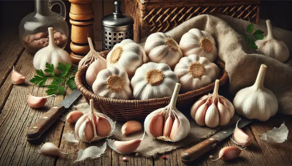 Garlic: Pungent Bulb Rich in Allicin, Manganese & Vitamin C