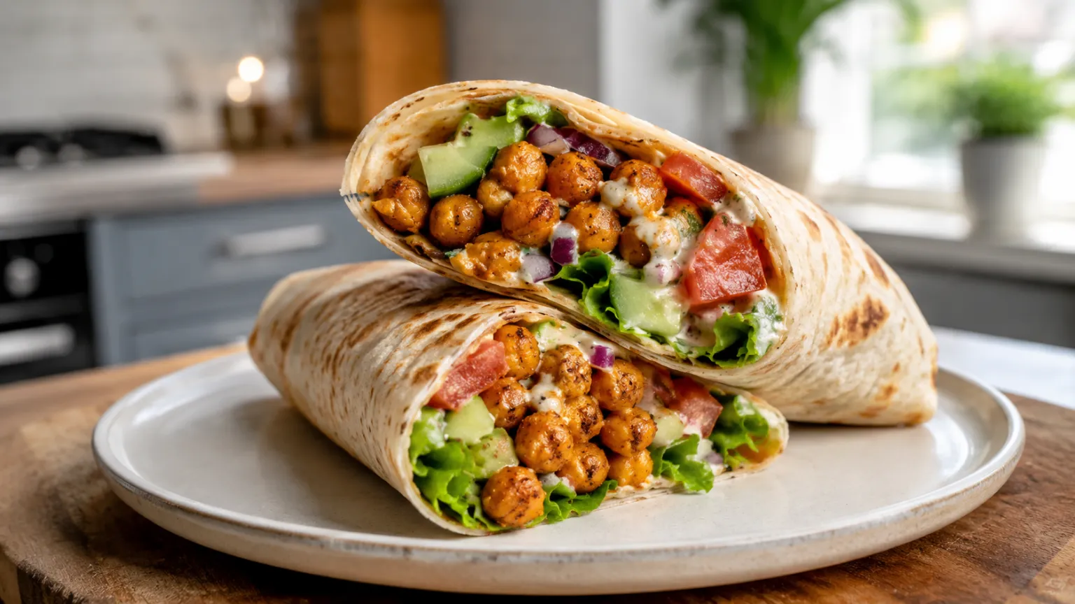Chickpea Shawarma Wrap