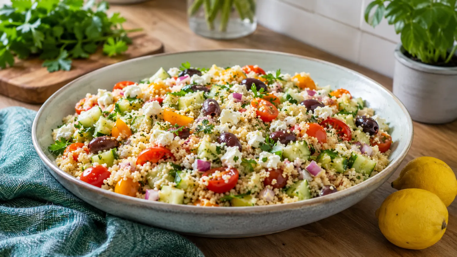 Vegetarian Mediterranean Couscous Salad