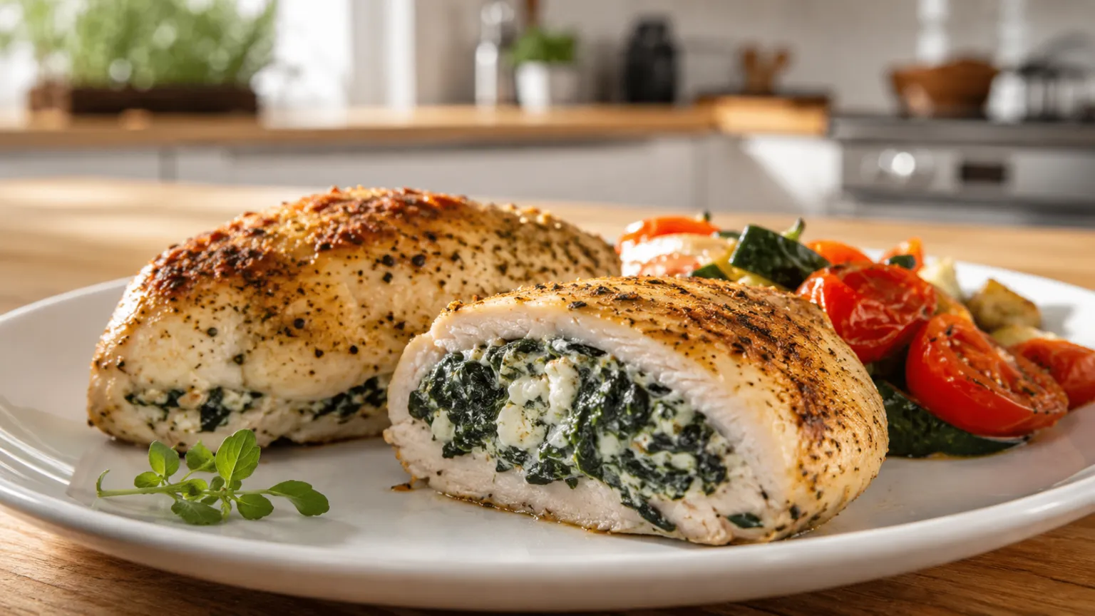 Spinach and Feta Stuffed Chicken
