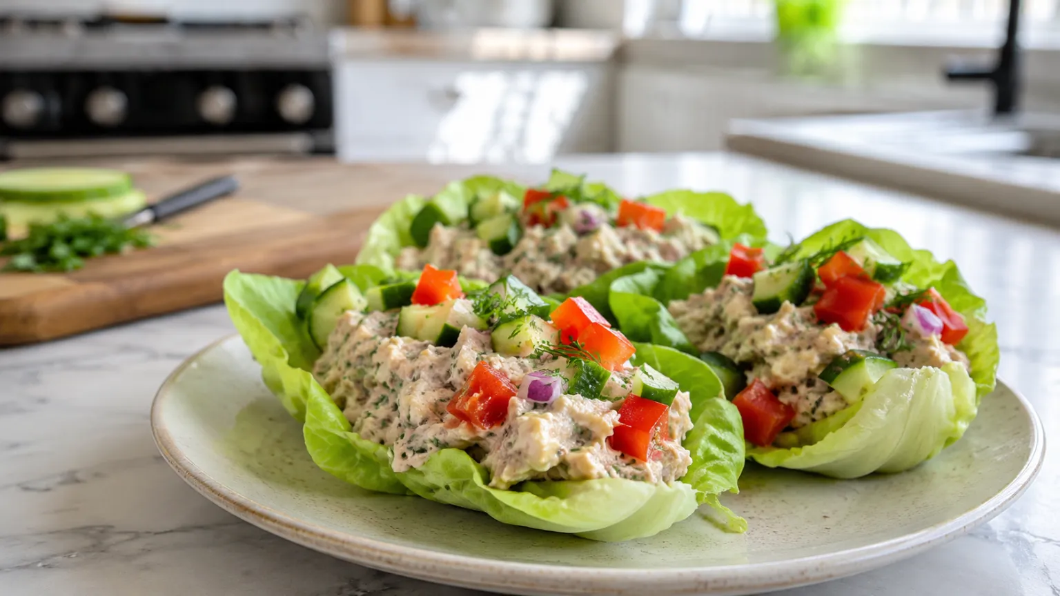 Tuna lettuce wraps (quick, light lunch) – quick, high-protein, no-cook lunch (10 min)