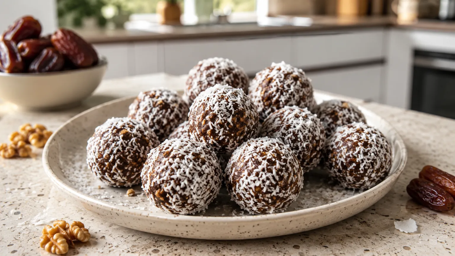 Date, Oat & Cocoa Energy Balls (No-Bake, 15 Minutes)