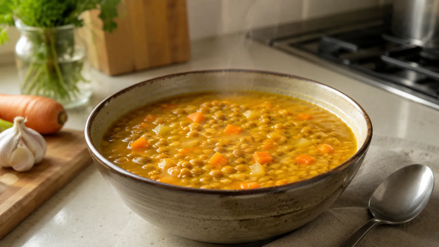 Lentil Soup with Turmeric (45 Minutes)
