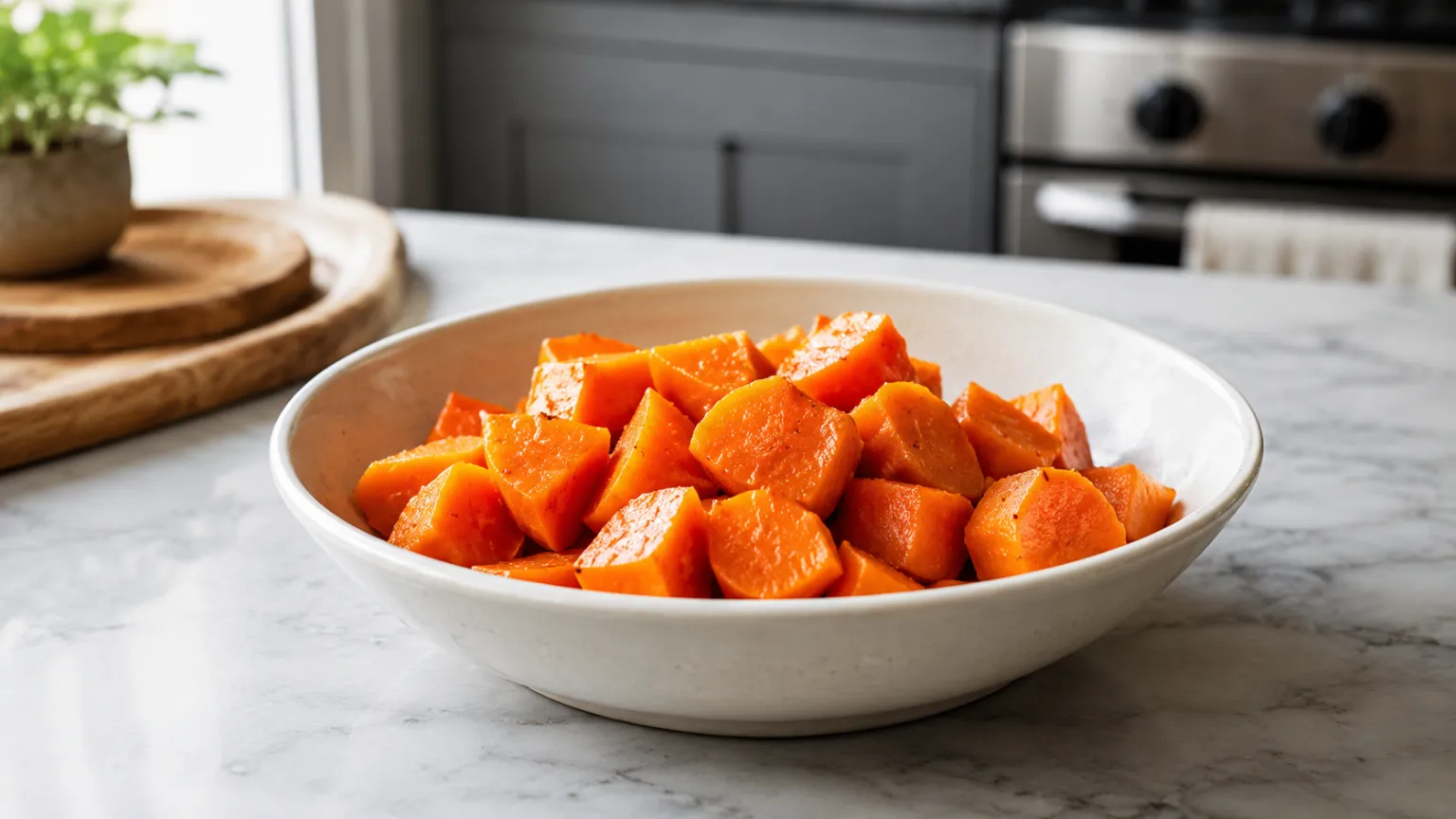 Steamed Sweet Potatoes