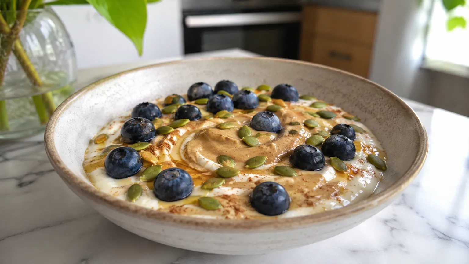 Greek Yogurt Tahini Seed Protein Bowl (High Protein, 5 Minutes)