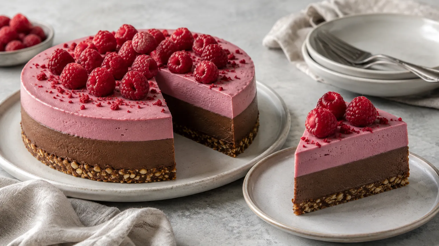 Raw Raspberry Cacao Cake Recipe – Healthy and Easy