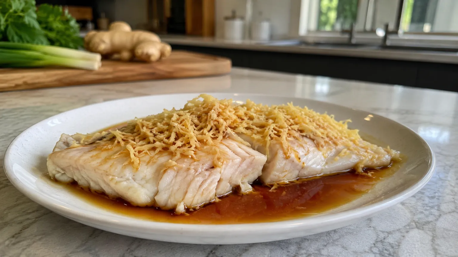 Steamed Fish with Ginger