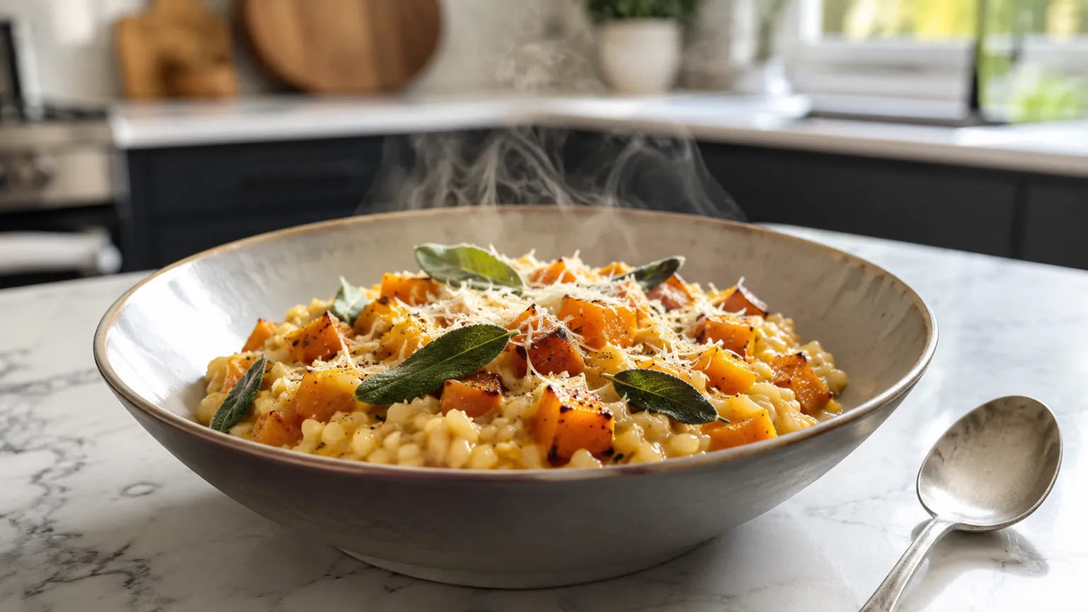 Vegetarian Roasted Butternut Squash Risotto