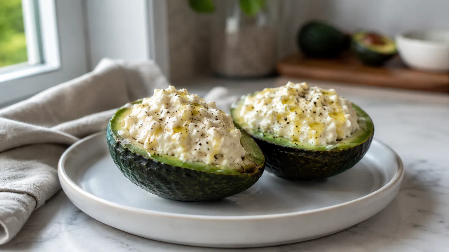 Keto Avocado Stuffed with Cheese