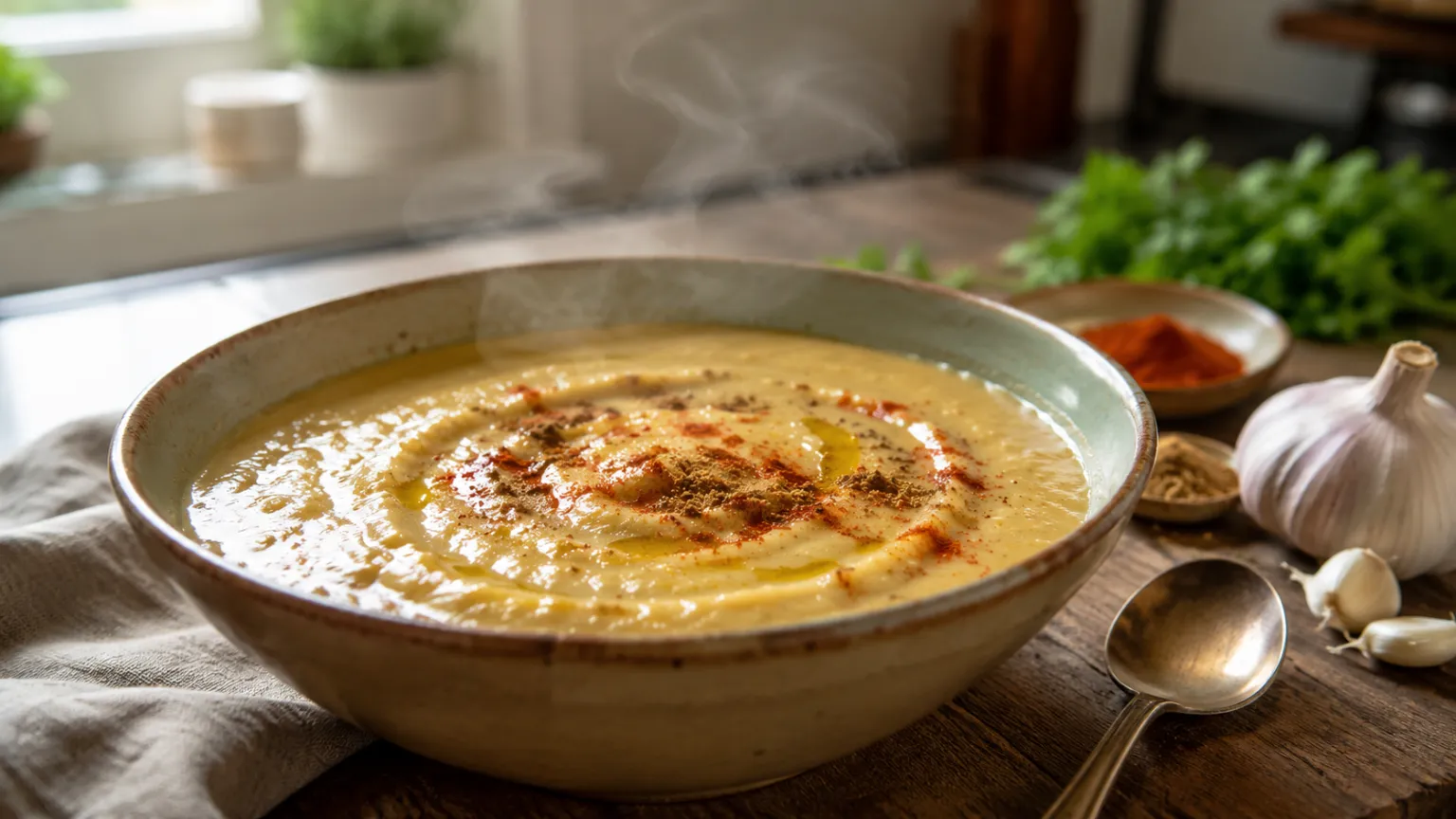 Moroccan Bissara (Fava Bean Soup)