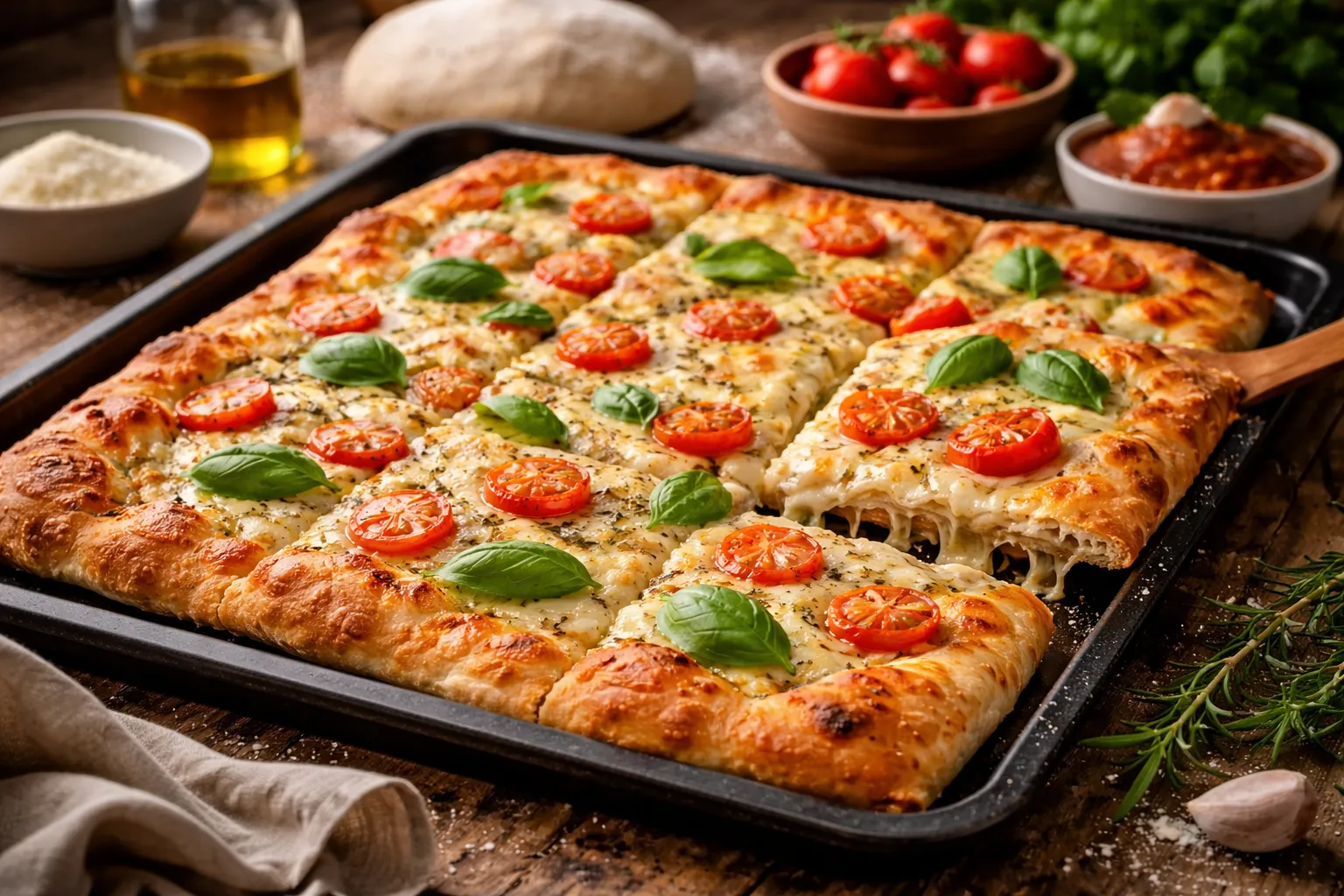 Pizza al Taglio (Rimska pizza na komade)