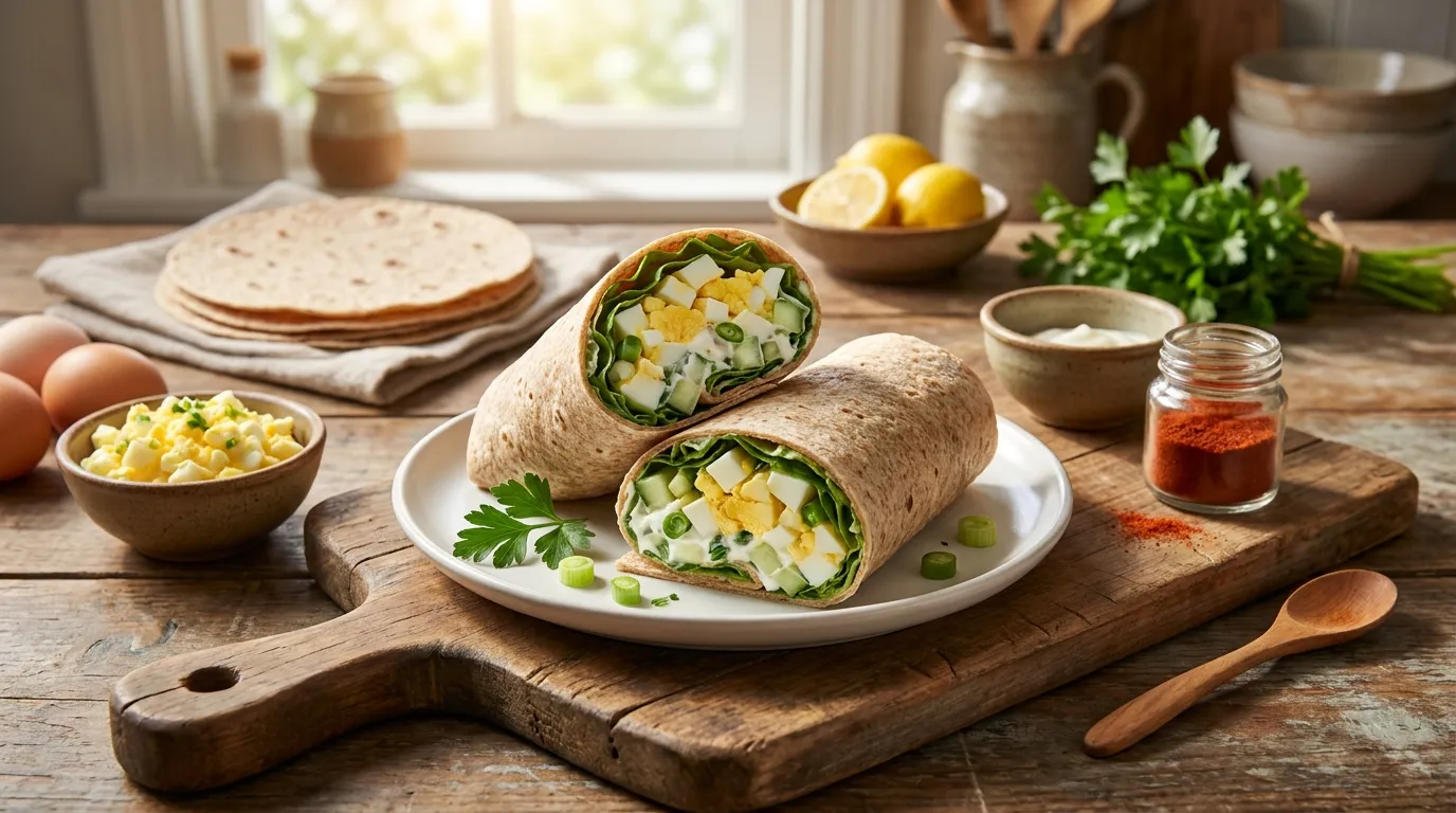 High-Protein Egg Salad Wrap for Work Lunches