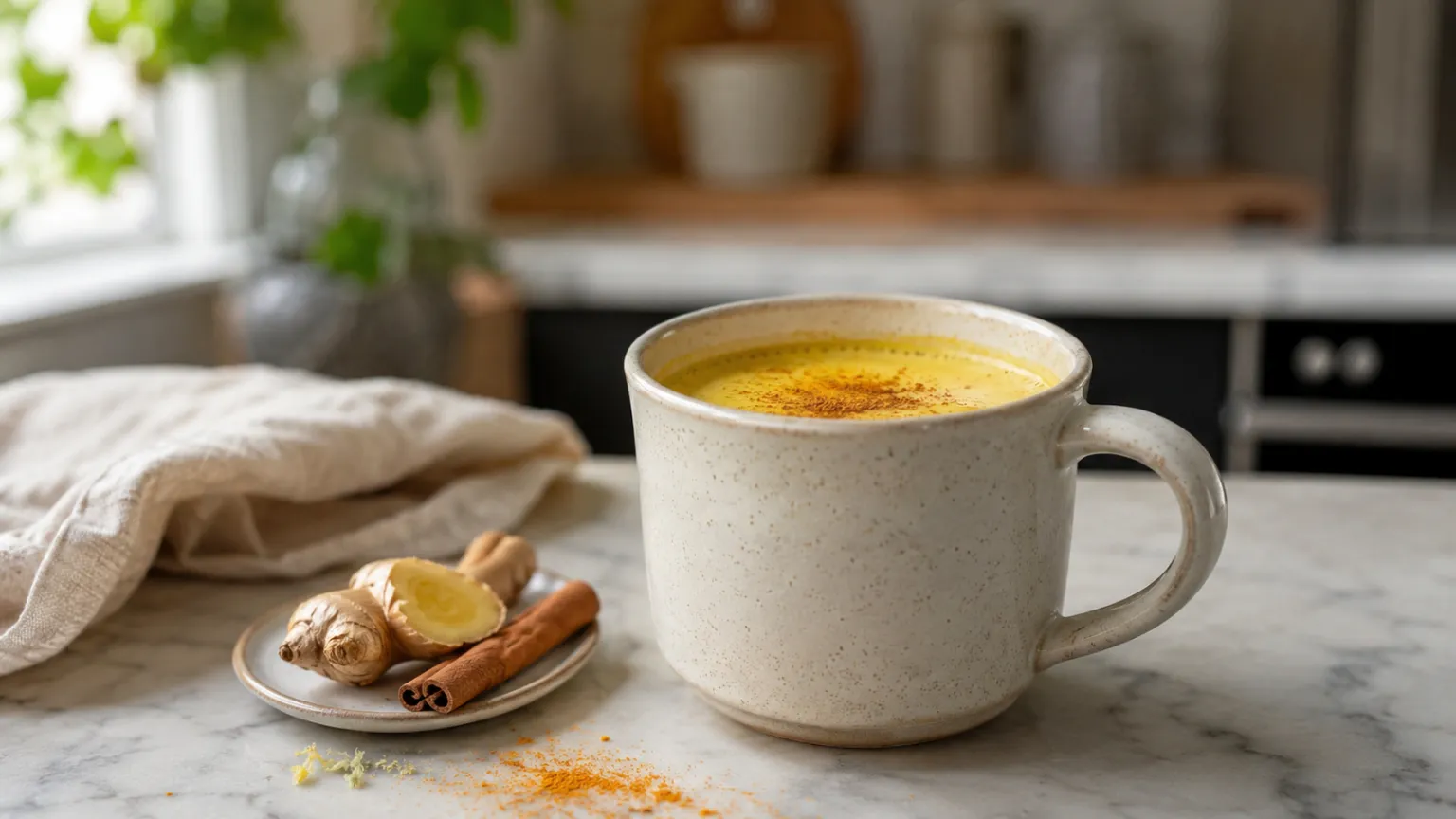 Golden Milk with Turmeric & Ginger (Warm Immunity Drink)