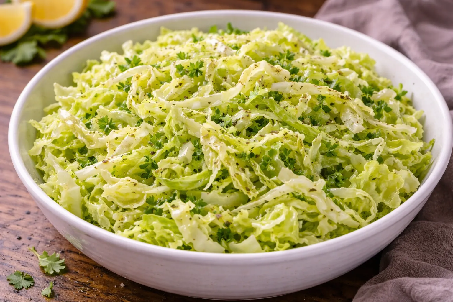 Keto Cabbage Salad with Olive Oil