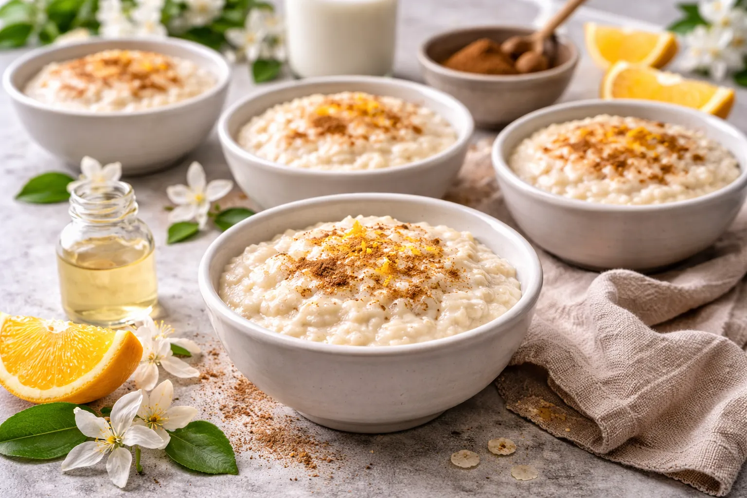 Rice Pudding with Orange Blossom Aroma