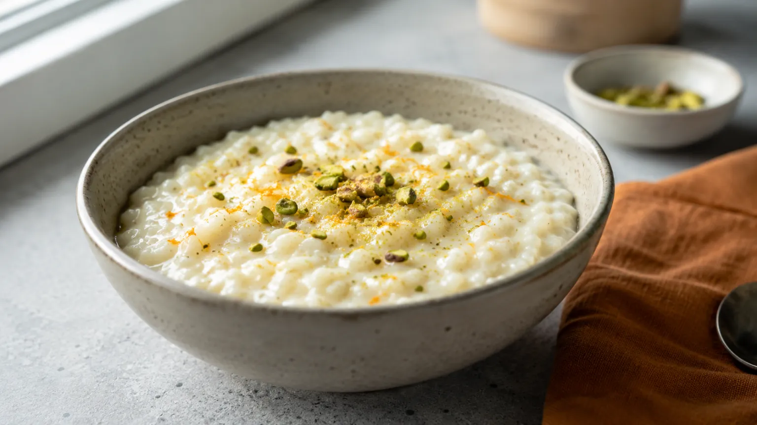 Rice Pudding with Orange Blossom Aroma