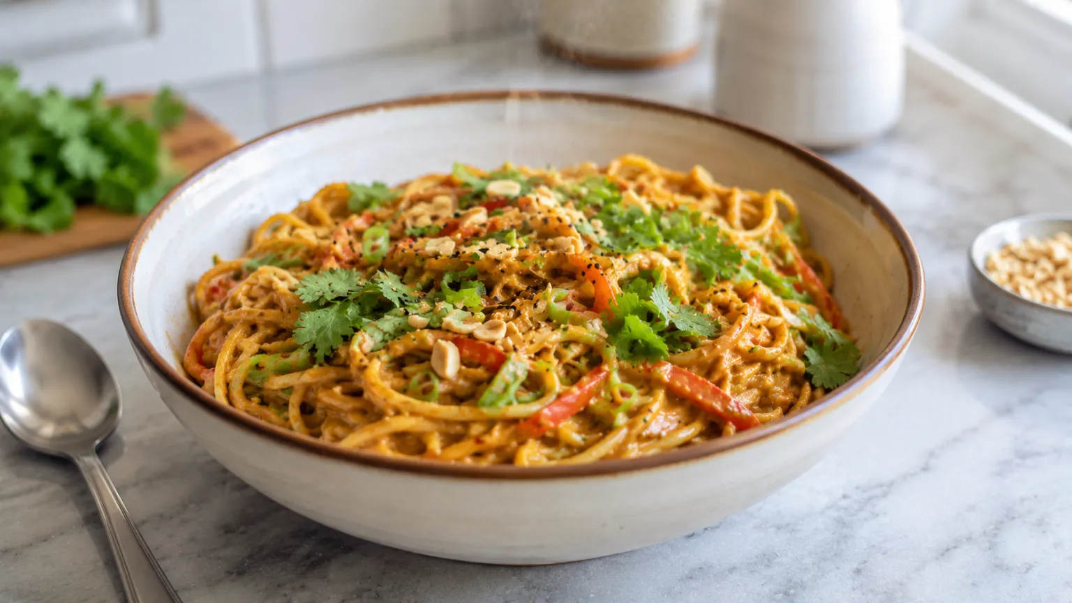 Vegan Peanut Curry Noodles