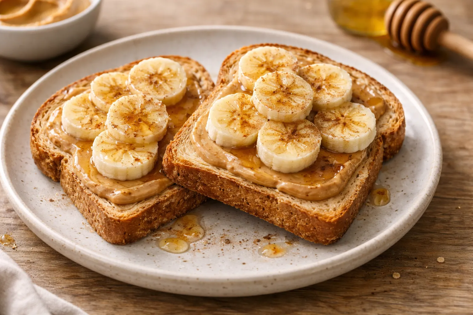 Tost sa kikiriki puterom i bananom (pre-workout, 5 minuta)