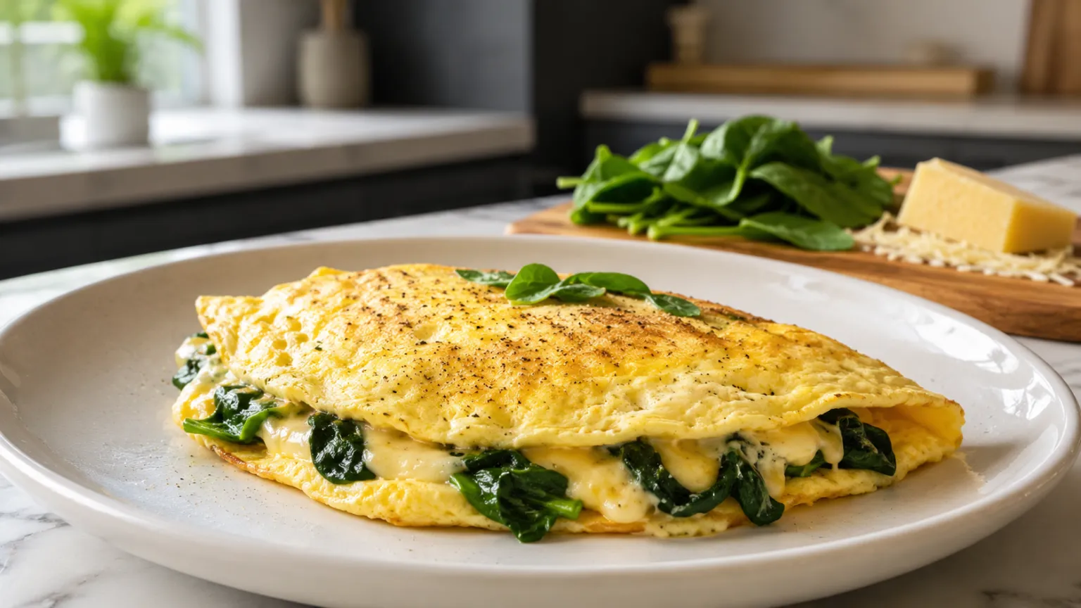 Keto omlet sa sirom i špinatom