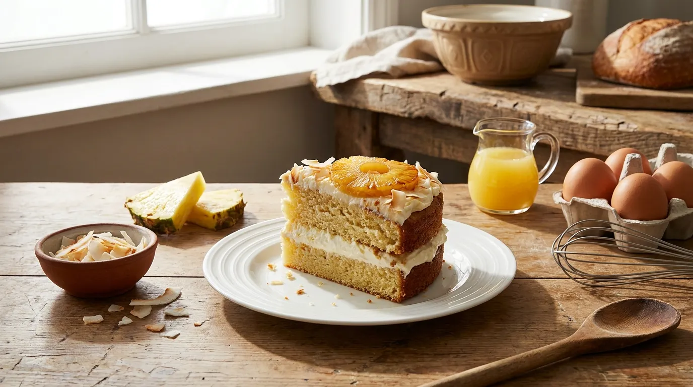 Moist Pineapple Coconut Cream Cake