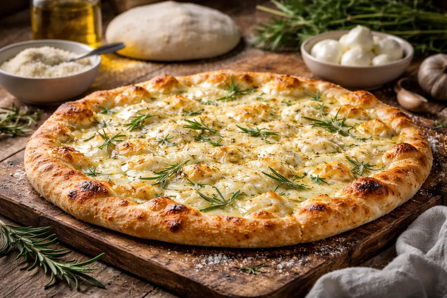 Pizza Bianca (Classic Italian White Pizza)