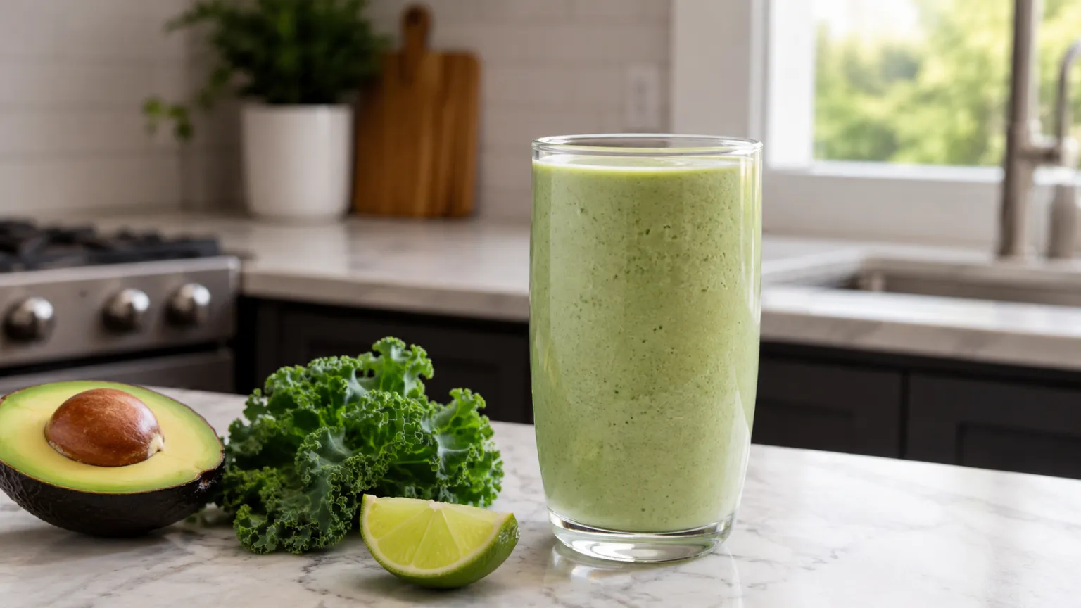 Keto Avocado Kale Smoothie