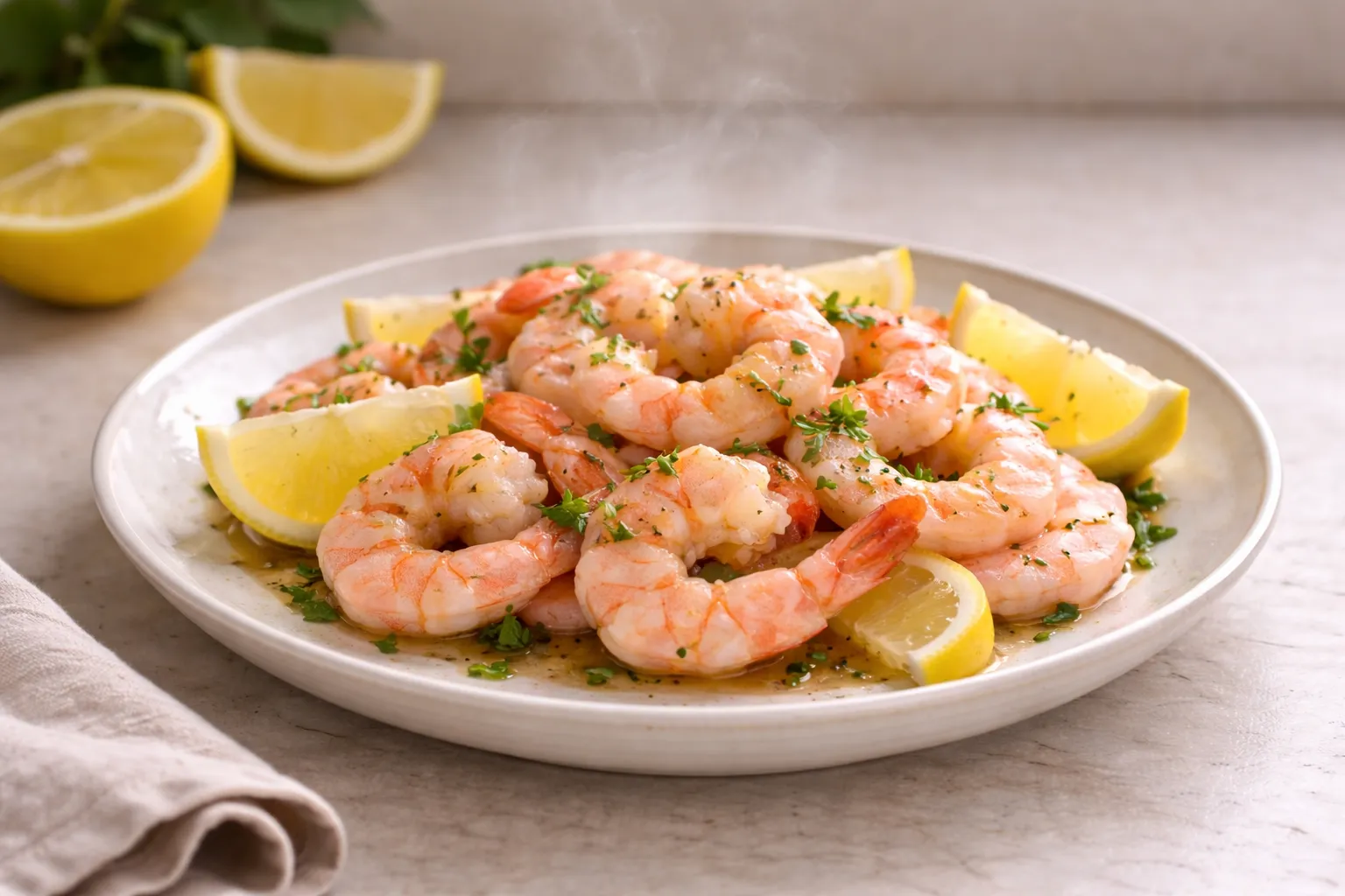 Škampi na pari s limunom