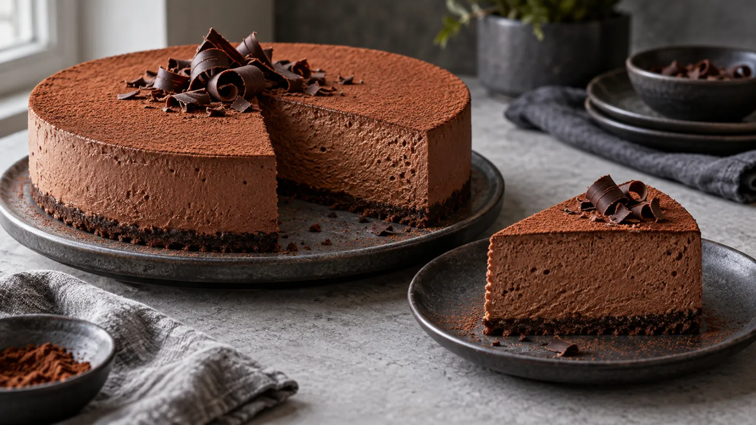 Rich No-Bake Chocolate Mousse Cake Recipe